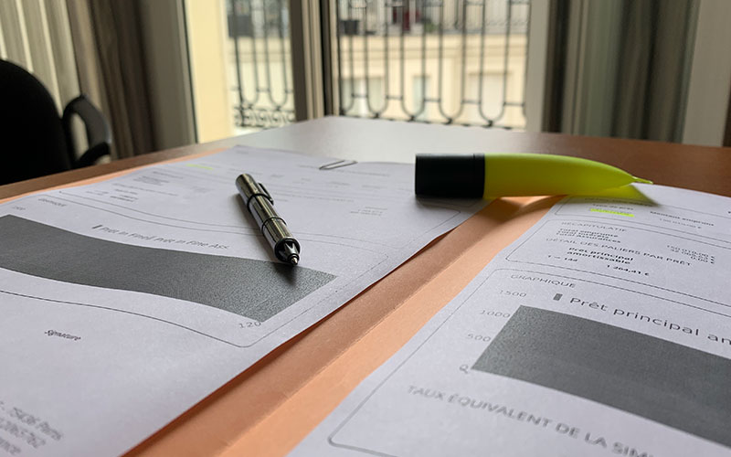 Caparatif offres de crédit amortissable ou in fine